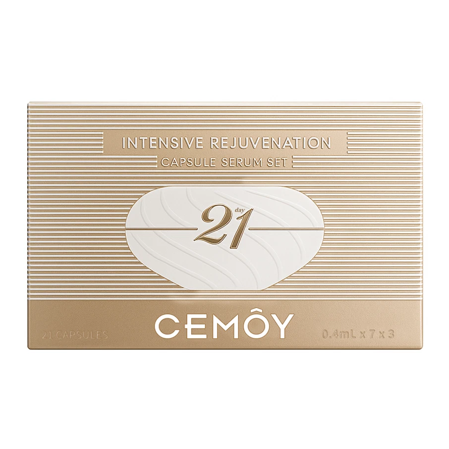 Cemoy 21 Day Intensive Rejuvenation Capsule Serum Set 21 Capsules packaging