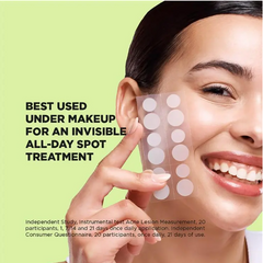 Woman using Skin Republic Salicylic Acid Acne Patch