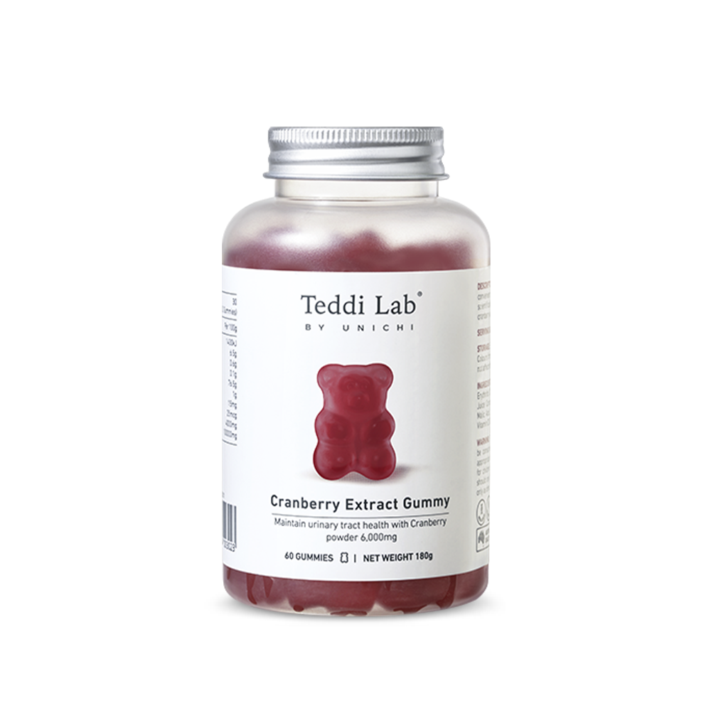 Teddi Lab by Unichi Cranberry Extract Gummy 60 Gummies bottle front product image