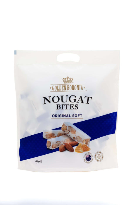Golden Boronia Nougat Bites Original Soft 400g product packaging