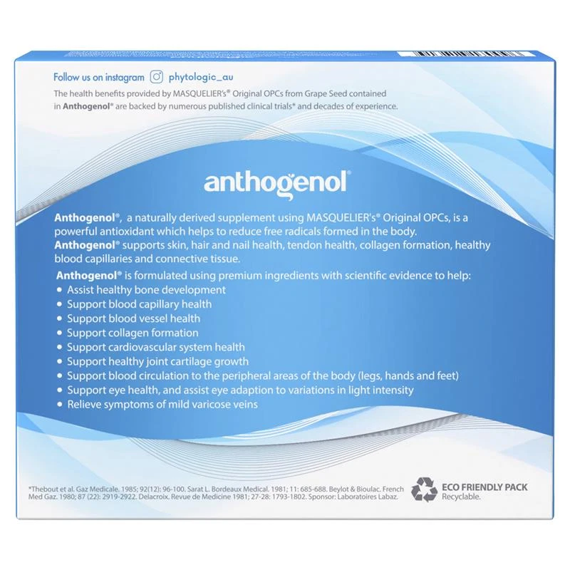 Anthogenol 100 Capsules supplement facts