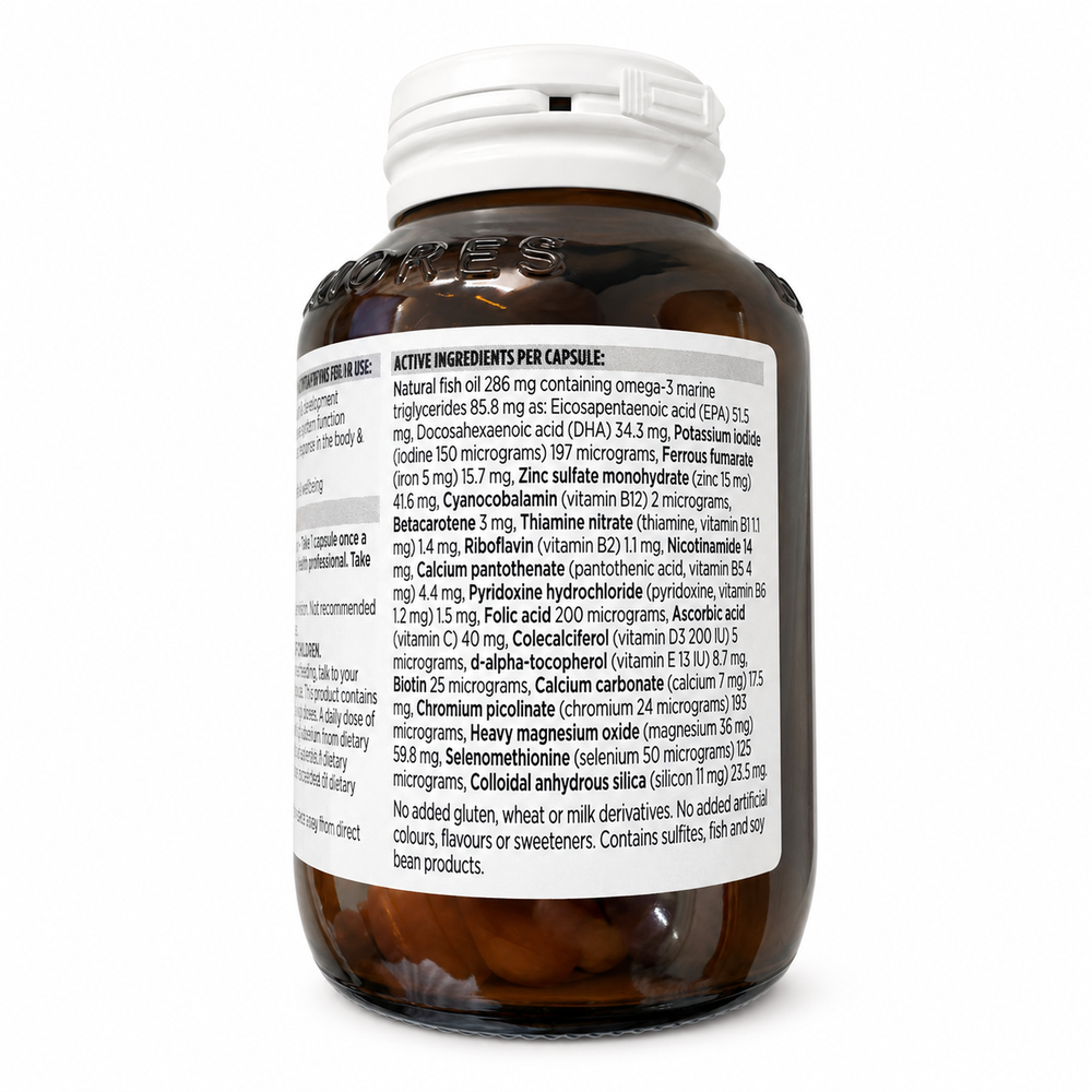 Blackmores Multivitamin for Teen Girls 60 Soft Capsules active ingredients label