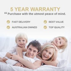 Woolcomfort Crown Wool Quilt 700 GSM King 240x220cm five year warranty information