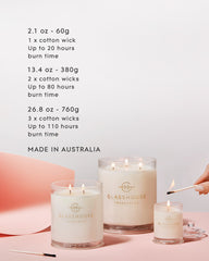Glasshouse Fragrances Velvet Rhapsody 380g Scented Candle lifestyle or product feature image