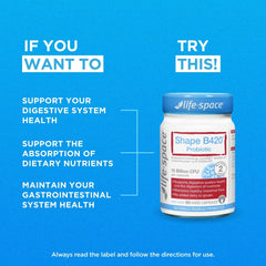 Life-Space Shape B420 Probiotic key benefits information