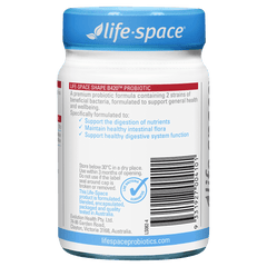 Life-Space Shape B420 Probiotic 60 Capsules product information and barcode label
