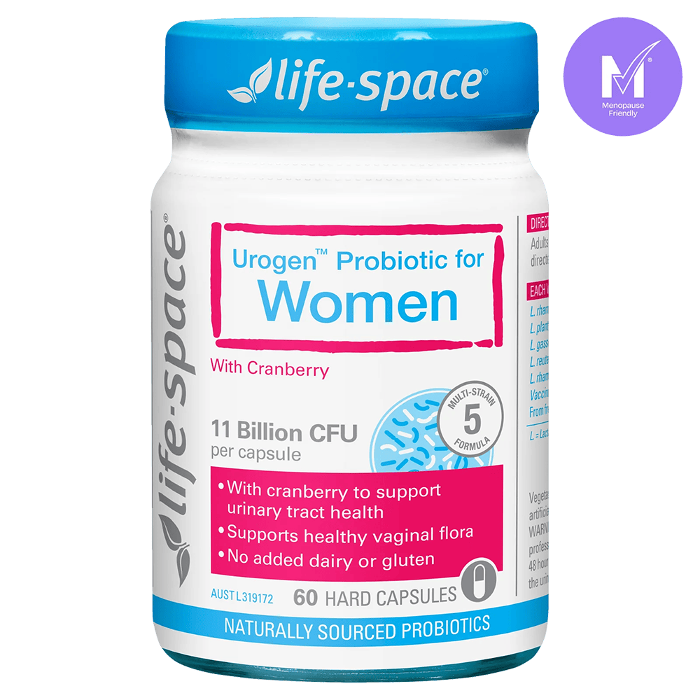 Life-Space Urogen Probiotic for Women 60 Capsules front product packaging