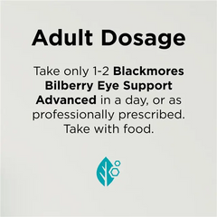 Blackmores Bilberry Eye Support Advanced Dosage