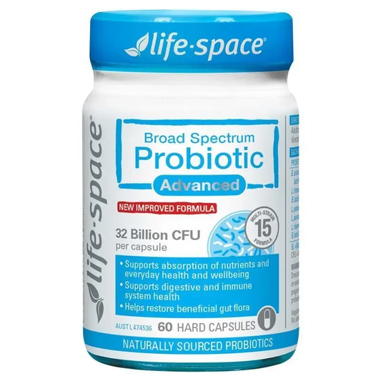 Life-Space Broad Spectrum Probiotic Advanced 60 Capsules front product packaging