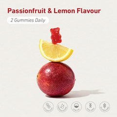 Teddi Lab by Unichi Saffron Gummy PRO 60 Gummies Passionfruit & Lemon flavour and directions image