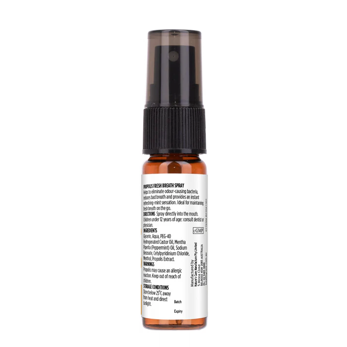 Healthy Care Propolis Fresh Breath Spray 25ml bottle back