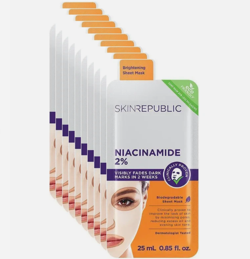 Skin Republic Niacinamide Sheet Mask 25ml x 10 Pack