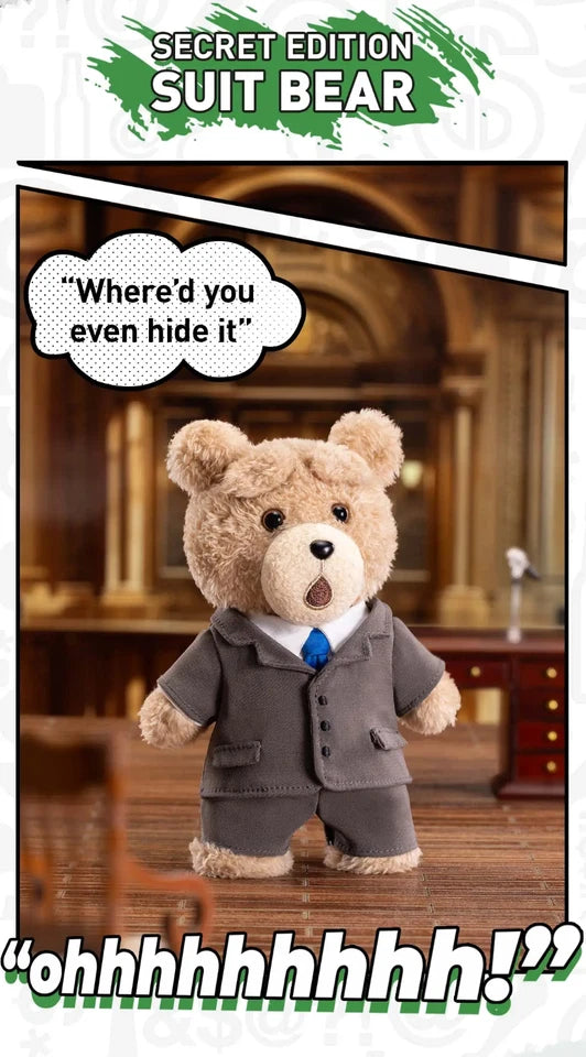POP MART Ted2 Teddy Bear Action Plush Pendant Single Blind Box (Random)