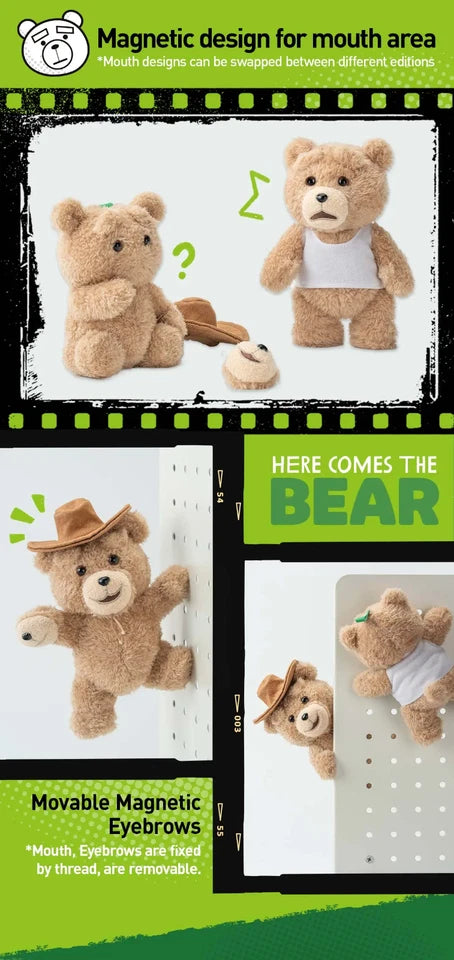 POP MART Ted2 Teddy Bear Action Plush Pendant Single Blind Box (Random)