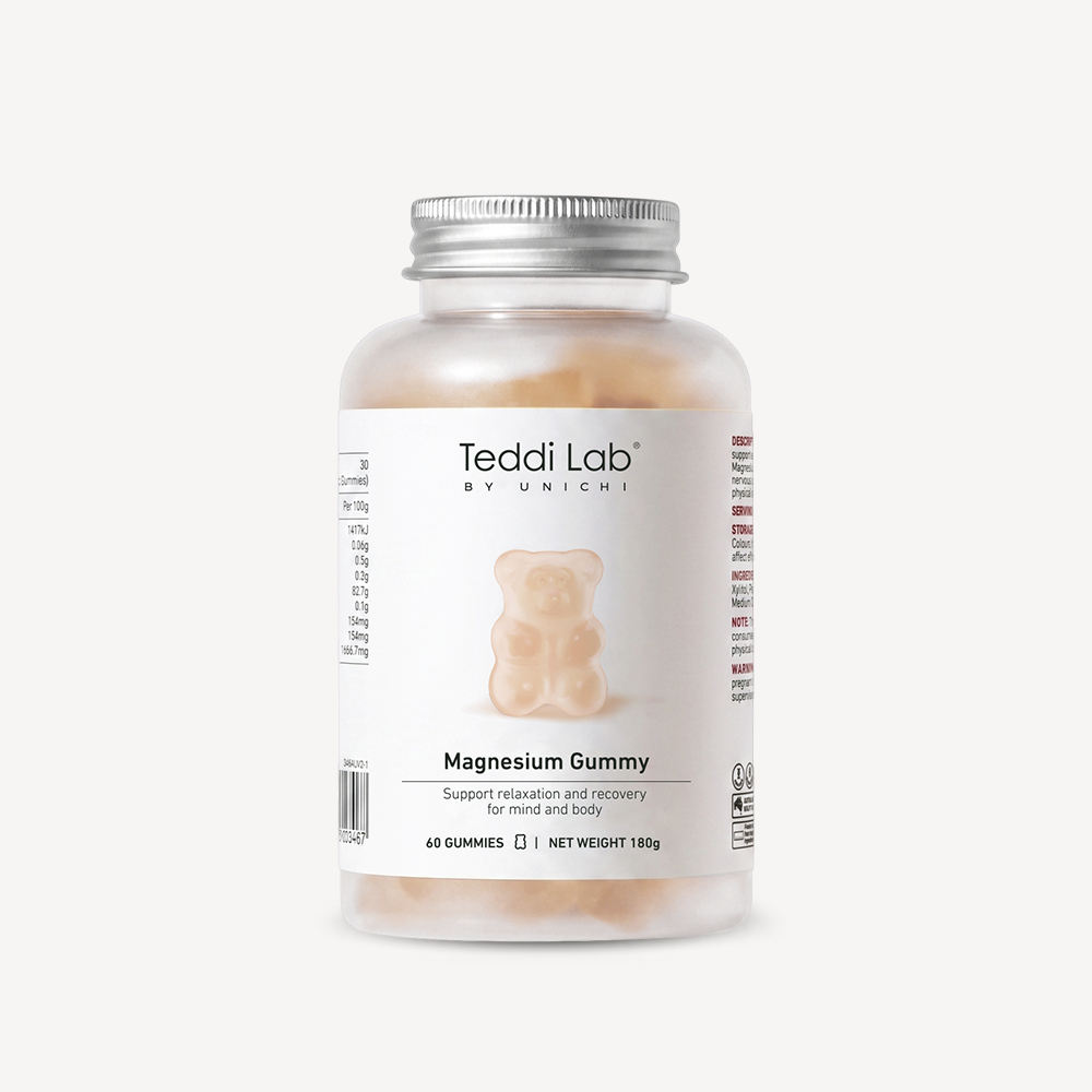 Teddi Lab by Unichi Magnesium Gummy 60 Gummies bottle front product image