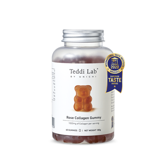 Teddi Lab by Unichi Rose Collagen Gummy 60 Gummies bottle front product image