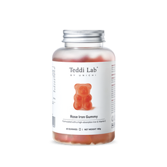 Teddi Lab by Unichi Rose Iron Gummy 60 Gummies bottle front product image