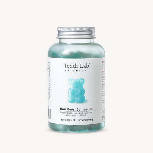Teddi Lab by Unichi Hair Boost Gummy Pro 60 Gummies bottle front product image