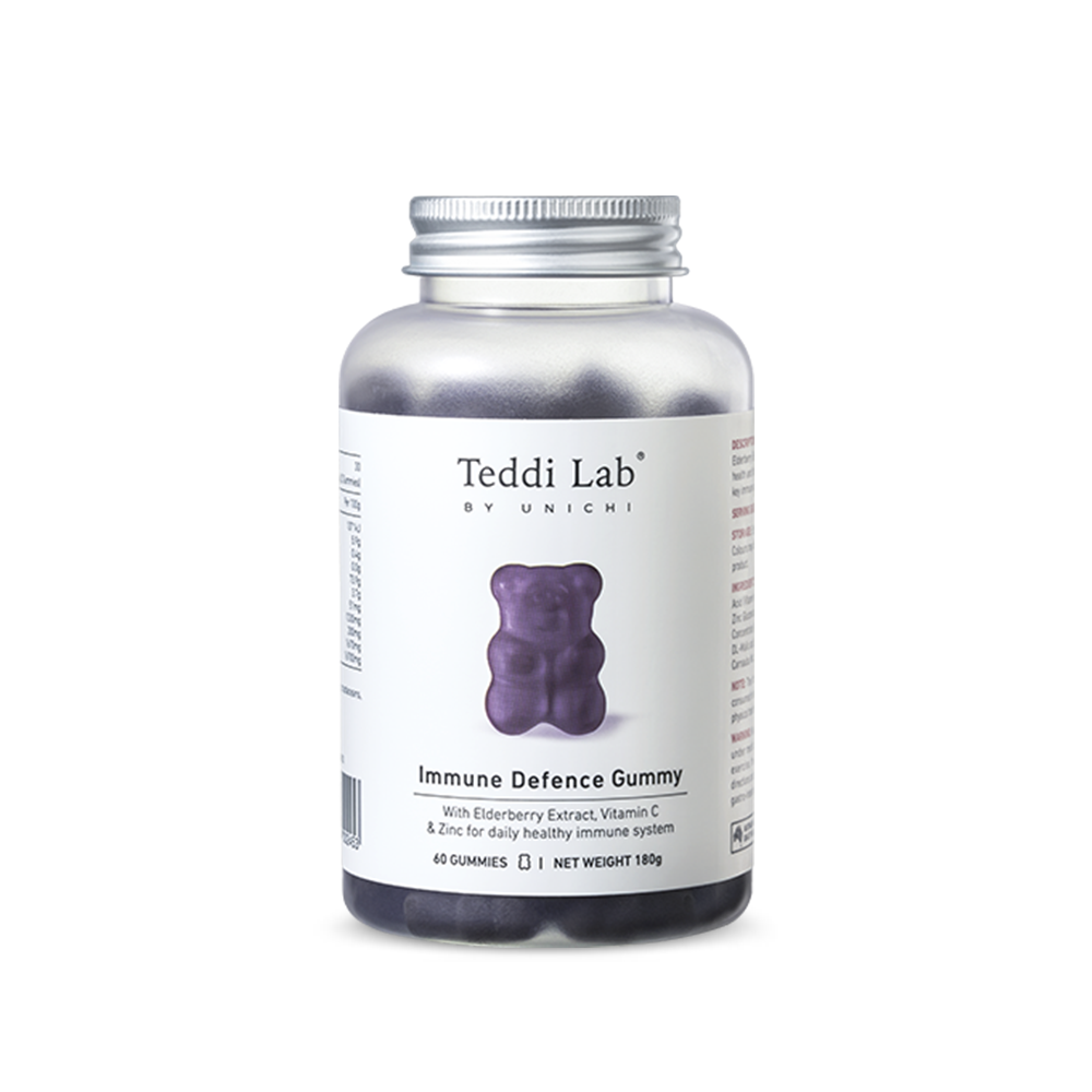 Teddi Lab by Unichi Immune Defence Gummy 60 Gummies bottle front product image