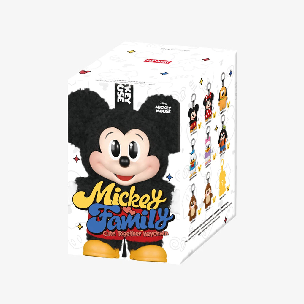 POP MART Mickey Family Cute Together Keychain Series Single Blind Box (Random)