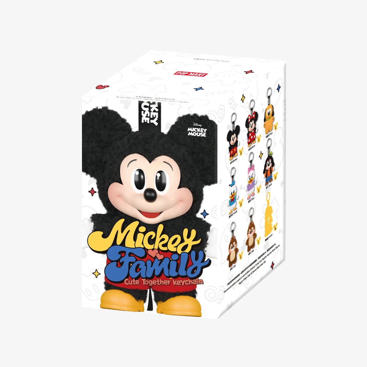 POP MART Mickey Family Cute Together Keychain Series Single Blind Box (Random)