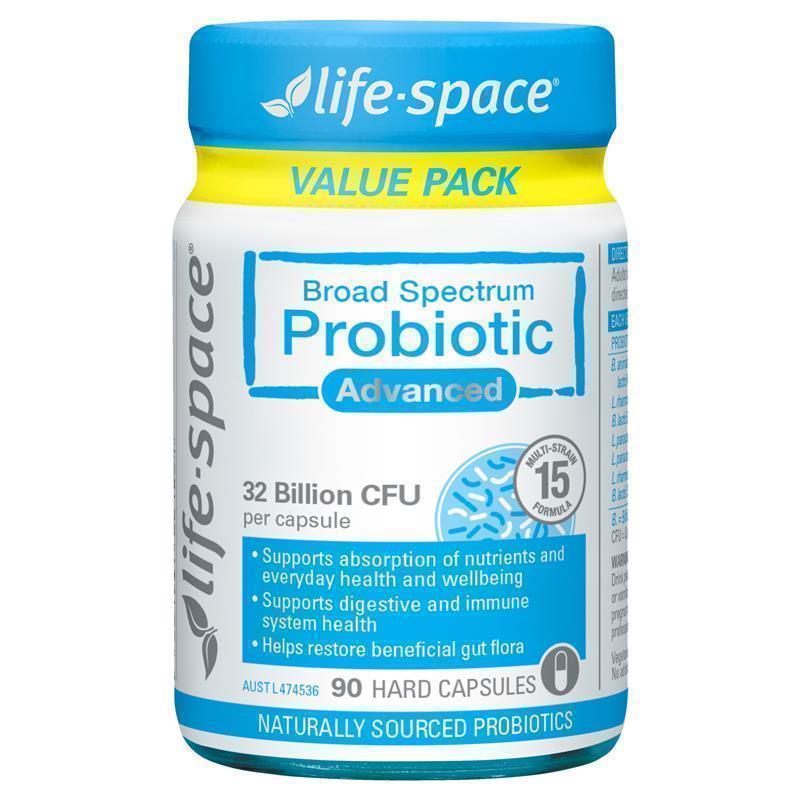 Life-Space Broad Spectrum Probiotic Advanced 90 Capsules front product packaging