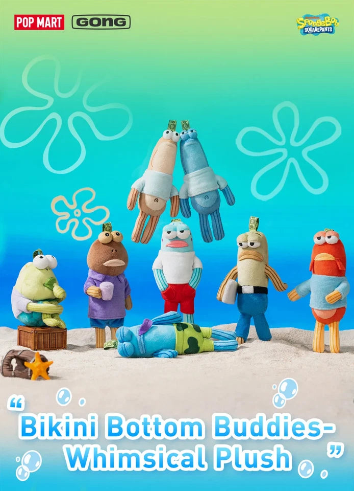 POP MART Bikini Bottom Buddies - Whimsical Plush Single Blind Box (Random)