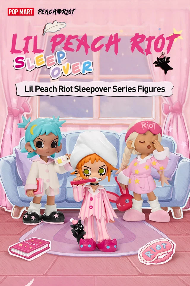 POP MART Lil Peach Riot Sleepover Series Figures Single Blind Box (Random)