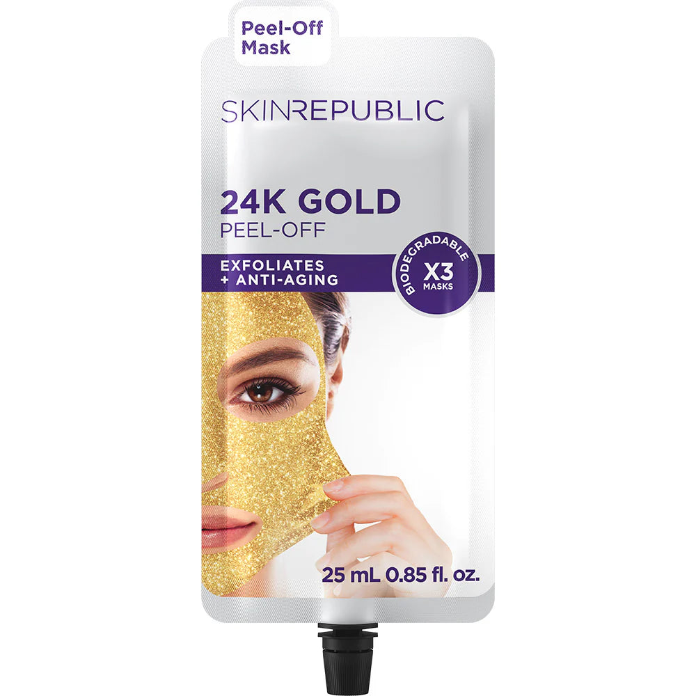 Skin Republic 24K Gold Peel Off Mask 27ml （10 Pack）