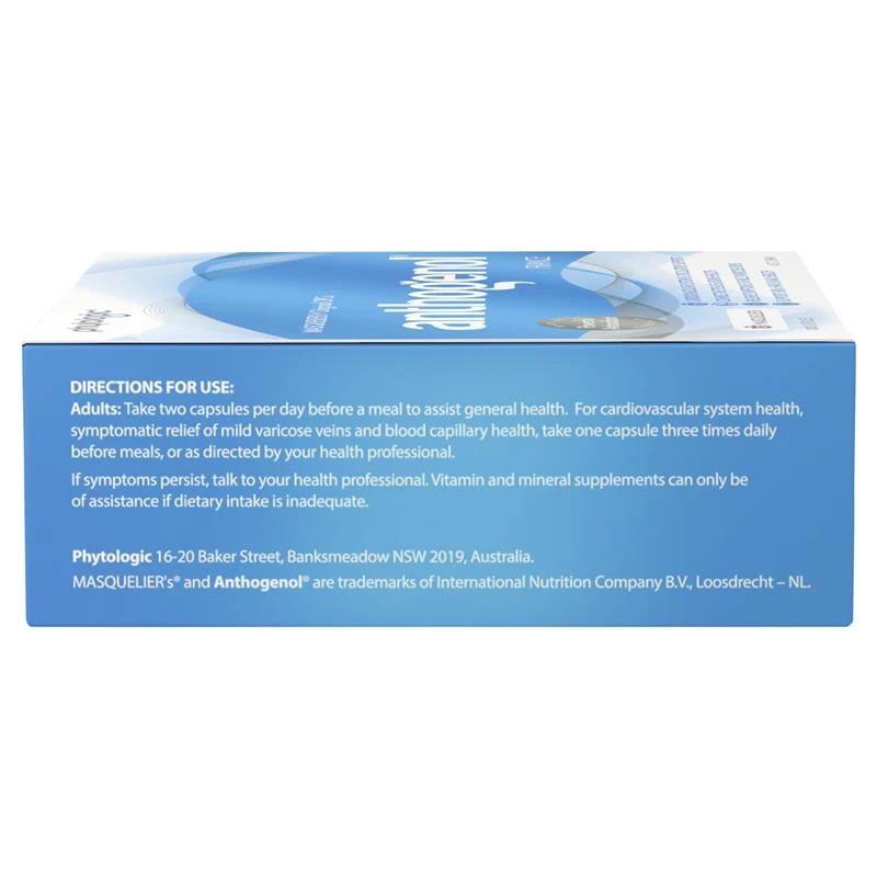 Anthogenol 100 Capsules packaging