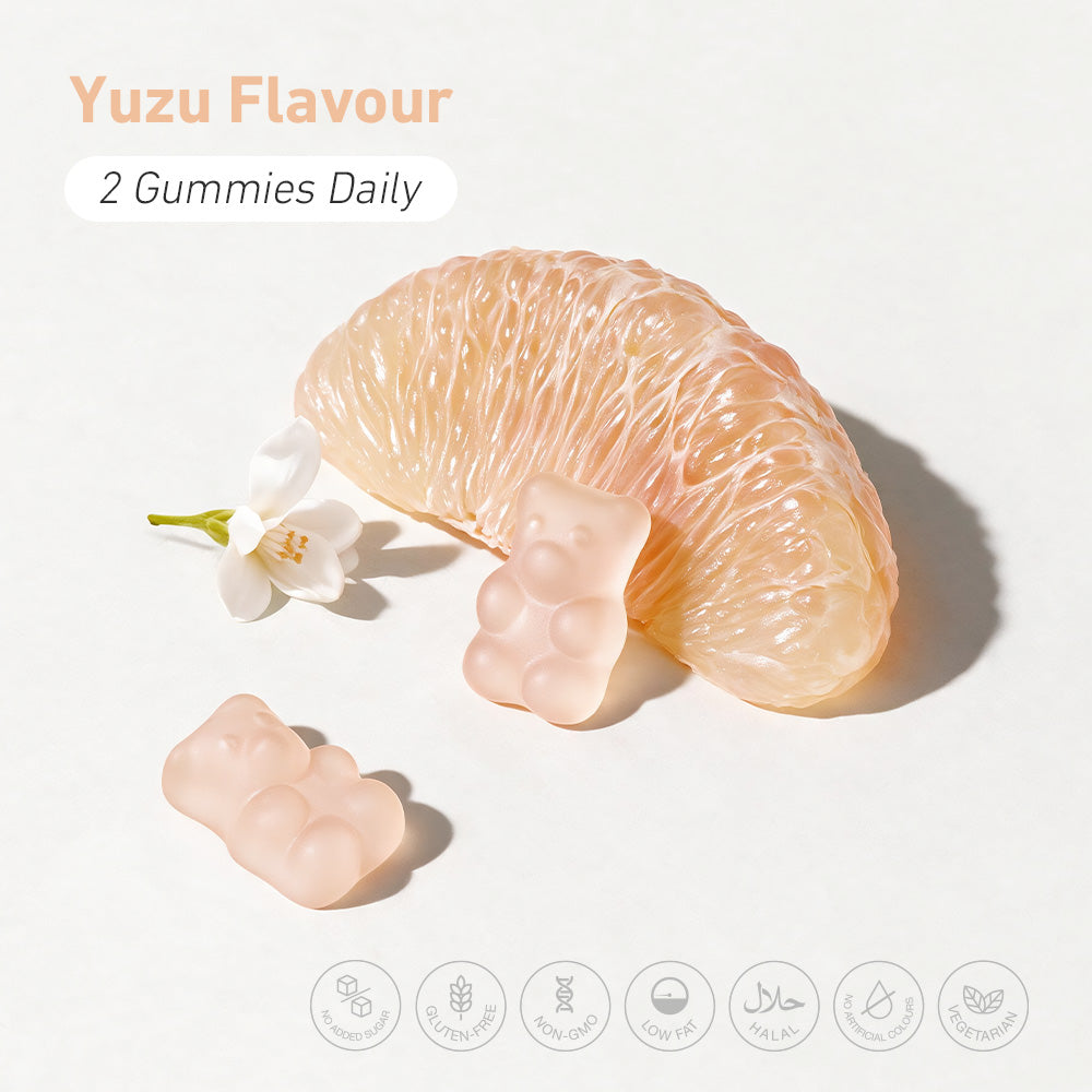 Teddi Lab by Unichi Magnesium Gummy 60 Gummies Yuzu flavour and directions image