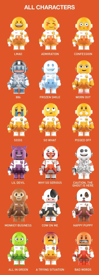 POP MART MEGA SPACE MOLLY 100% × emoji Series Single Blind Box (Random)