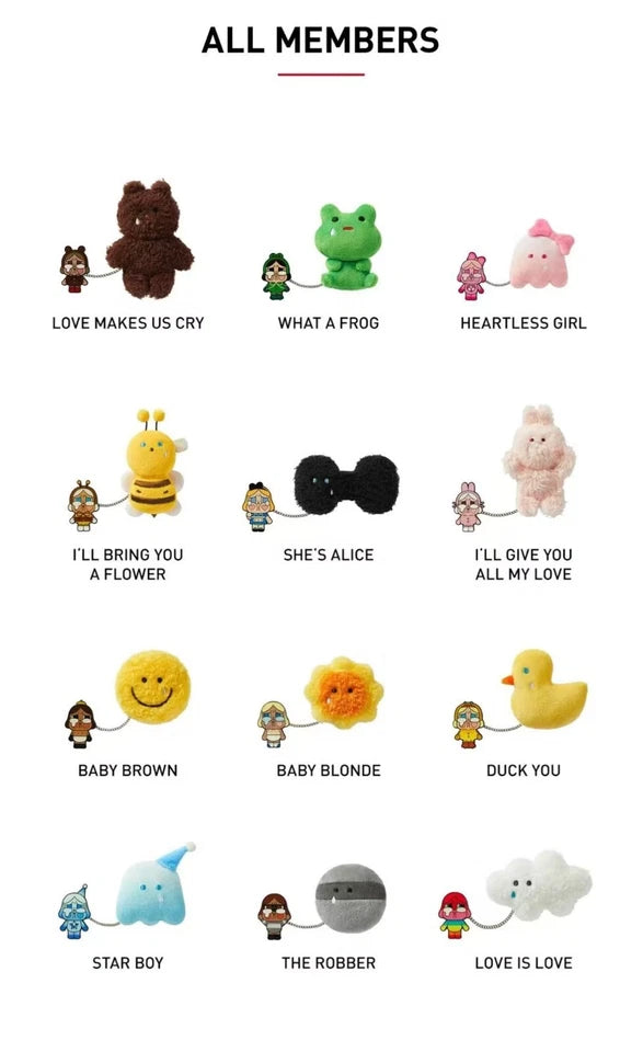 POP MART CRYBABY Crying Again Series-Plush Badge Single Blind Box (Random)