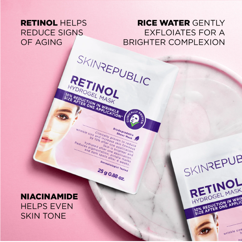 Skin Republic Retinol Hydrogel Mask 25g (10 Pack)