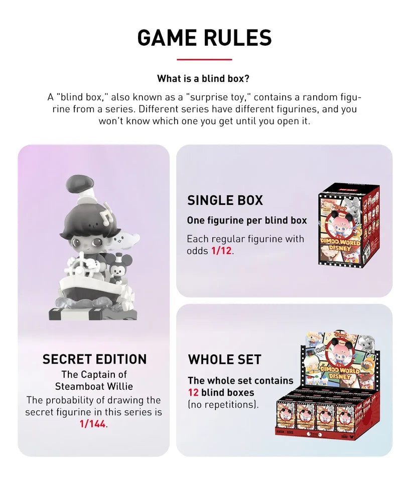POP MART DIMOO WORLD × DISNEY Series Figures Single Blind Box (Random)