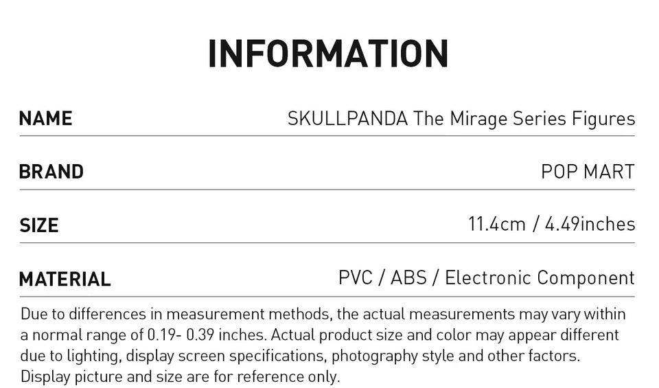 POP MART SKULLPANDA The Mirage Series Figures Single Blind Box (Random)