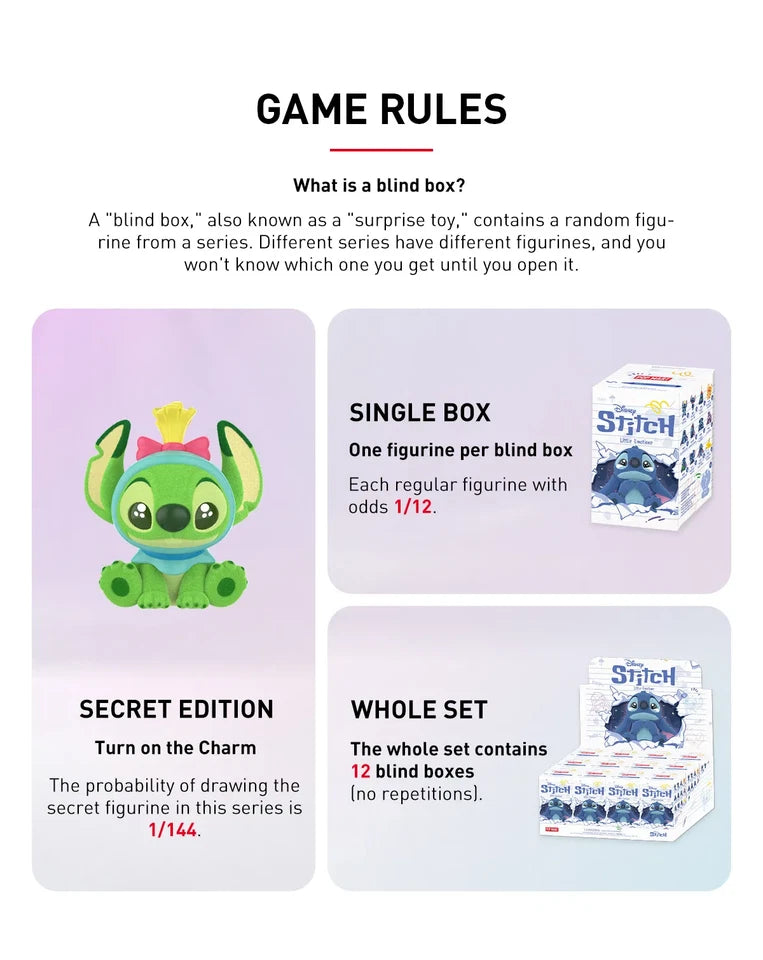 POP MART Disney Stitch Little Emotions Series Figures Single Blind Box (Random)