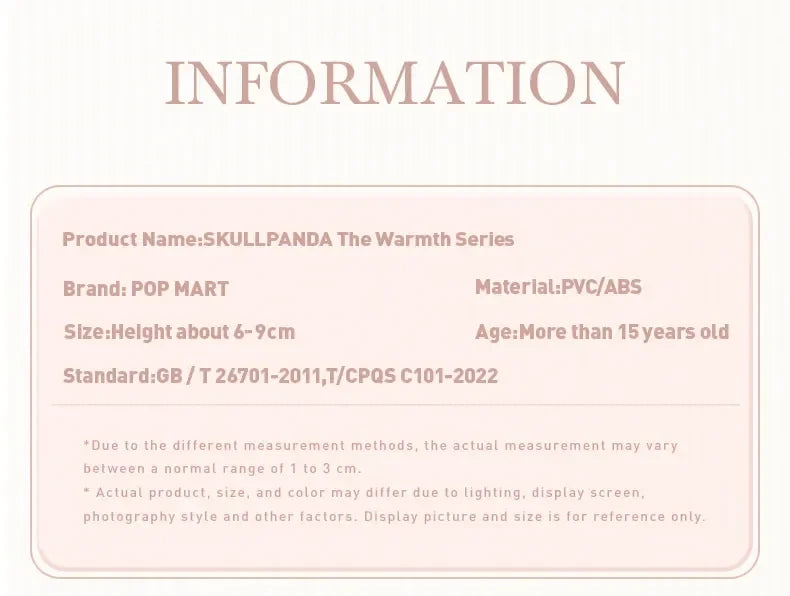 POP MART SKULLPANDA The Warmth Series Single Blind Box (Random)