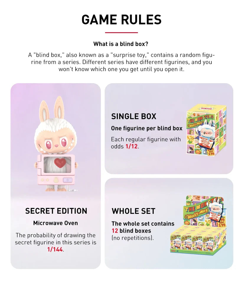 POP MART LABUBU THE MONSTERS Wacky Mart Series Figures Single Blind Box (Random)