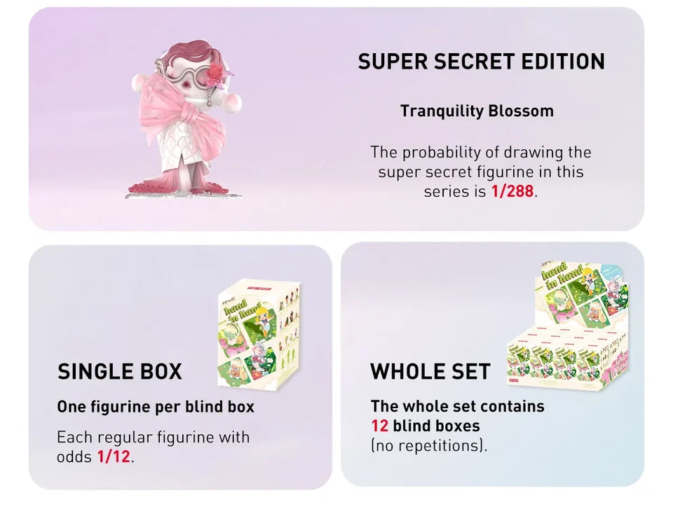 POP MART Hand in Hand Series Figures Single Blind Box (Random)