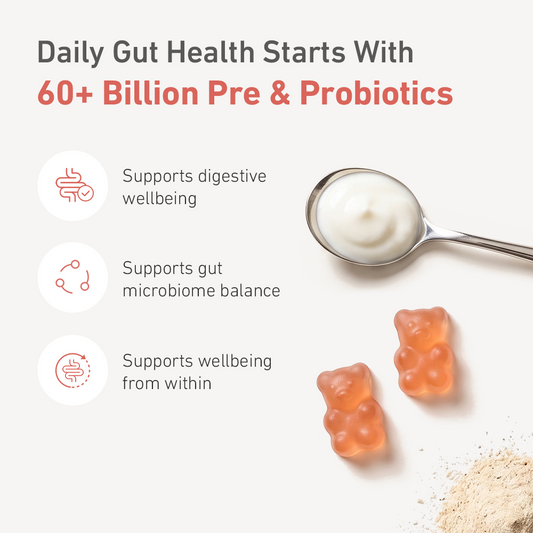 Teddi Lab by Unichi Pre & Probiotics Gummy 60 Gummies product benefits image