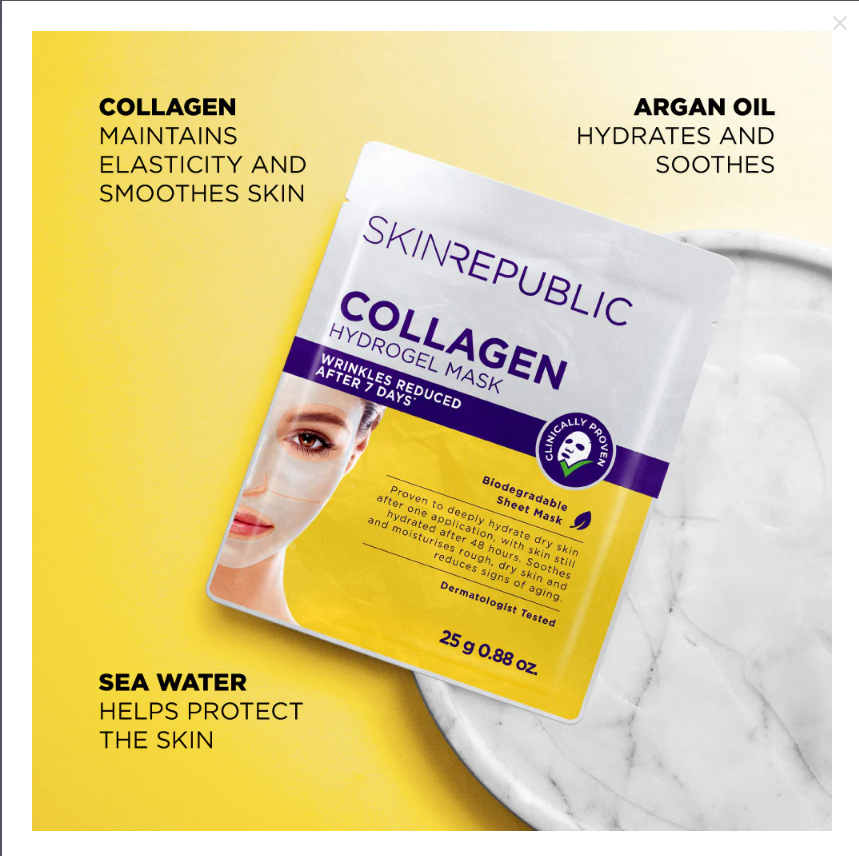 Skin Republic Collagen Hydrogel Face Mask 25g（10 Pack）