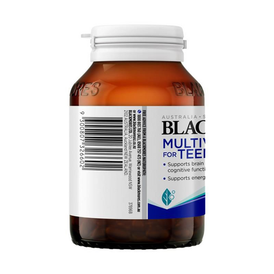Blackmores Multivitamin for Teen Boys 60 Capsules Back Lable