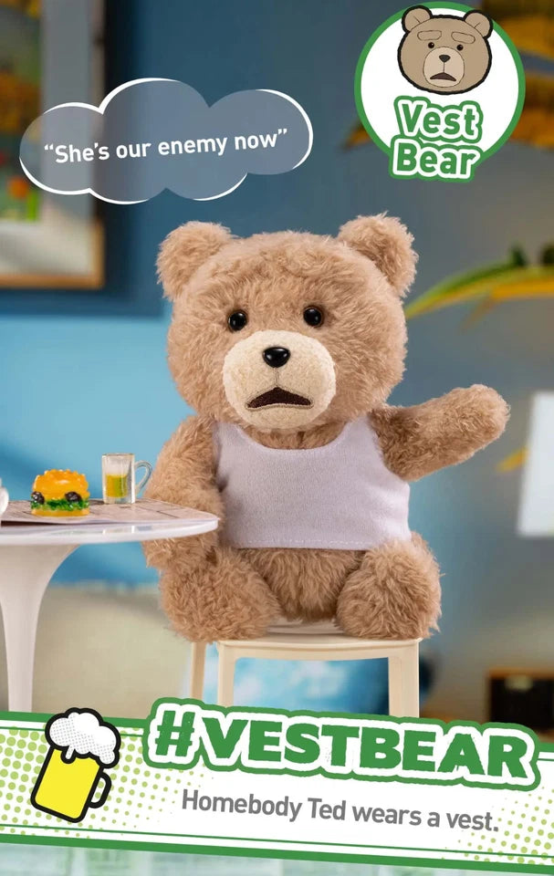 POP MART Ted2 Teddy Bear Action Plush Pendant Single Blind Box (Random)