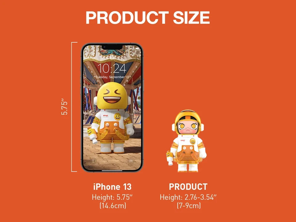 POP MART MEGA SPACE MOLLY 100% × emoji Series Single Blind Box (Random)