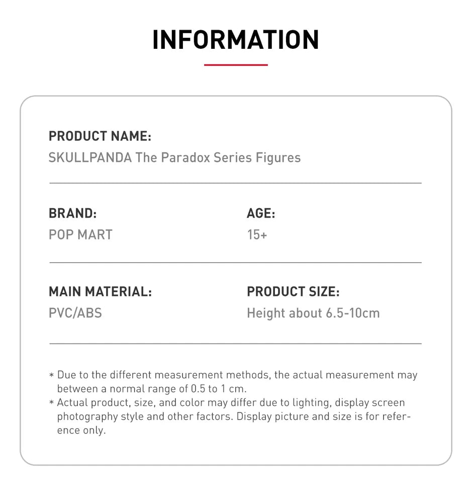 POP MART SKULLPANDA The Paradox Series Figures Single Blind Box (Random)