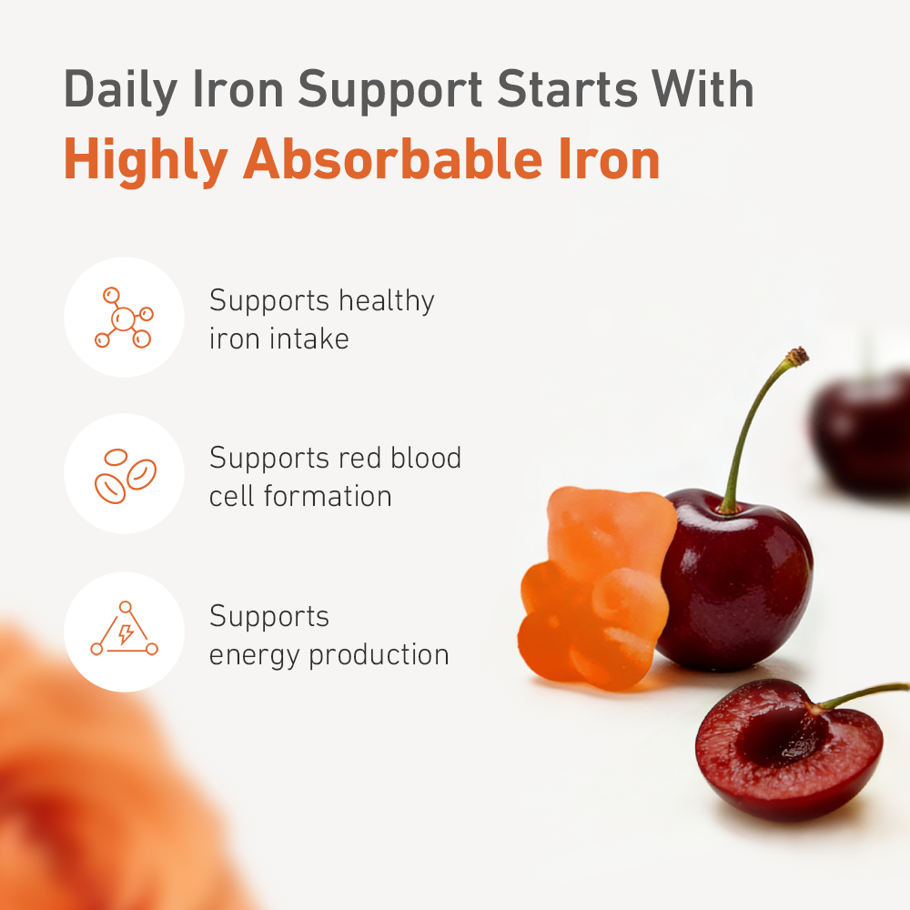 Teddi Lab by Unichi Rose Iron Gummy 60 Gummies product benefits image