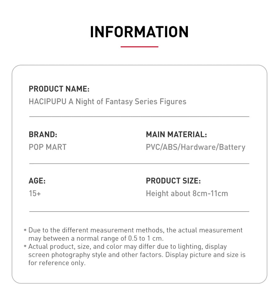 POP MART HACIPUPU A Night of Fantasy Series Figures Single Blind Box (Random)
