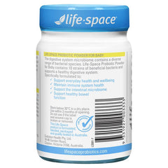 Life-Space Probiotic Powder for Baby 60g product information and barcode label