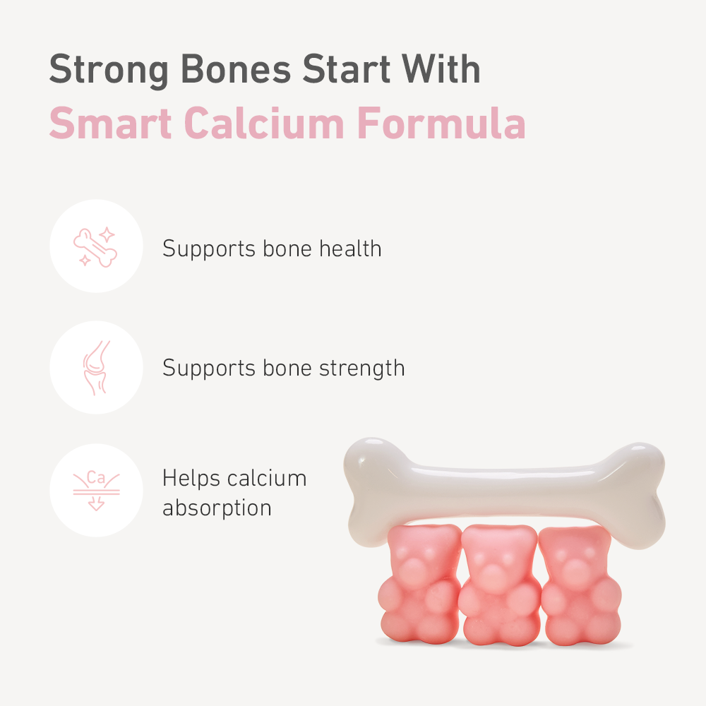 Teddi Lab by Unichi Calcium Vitamin D3 Gummy 60 Gummies product benefits image